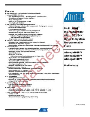 ATMEGA164P-20PU datasheet  