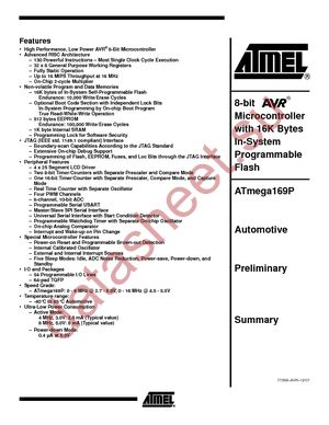 ATMEGA169P-15AT datasheet  