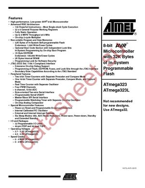 ATMEGA323L-4AI datasheet  
