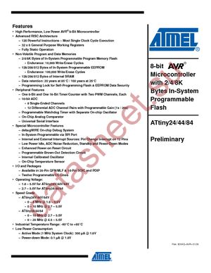 ATTINY24-20SSU datasheet  