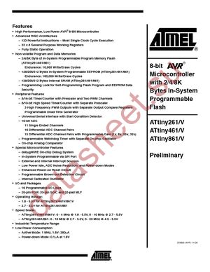 ATTINY861-15SZ datasheet  