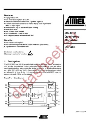 U2793B-NFSH19 datasheet  