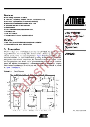 U4082B-DEV-BOARD datasheet  