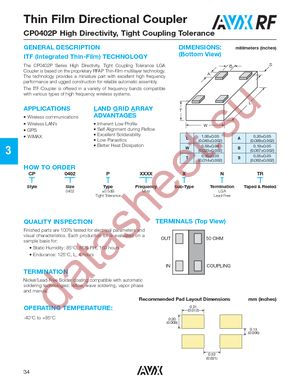 CP0402P0947ANTR datasheet  