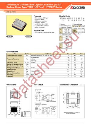 KT3225F27456ZAW28TA0 datasheet  