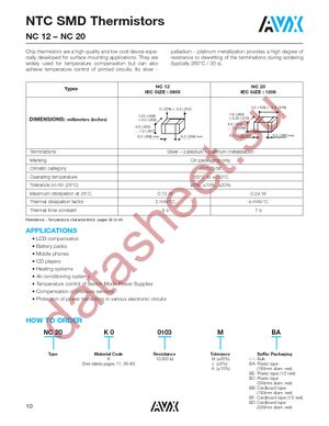 NC20R00105JBA datasheet  