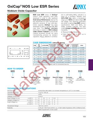 NOSA106M006R2000 datasheet  