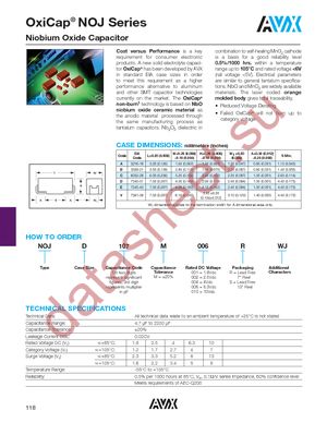 NOSX107M004R0100 datasheet  