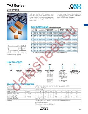 TAJA335K010H datasheet  