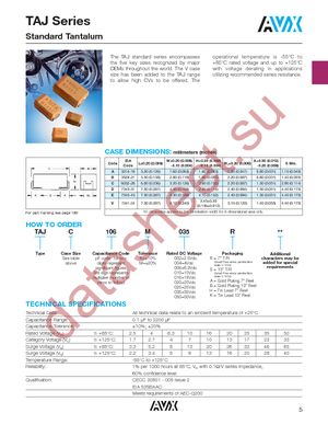 TAJC685M025R datasheet  