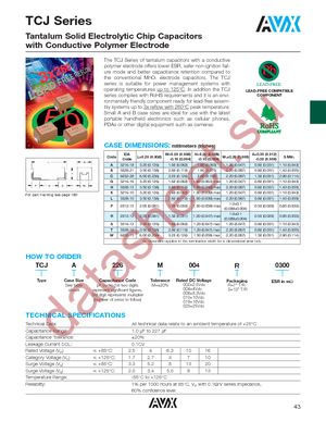 TCJA156M010R0200 datasheet  