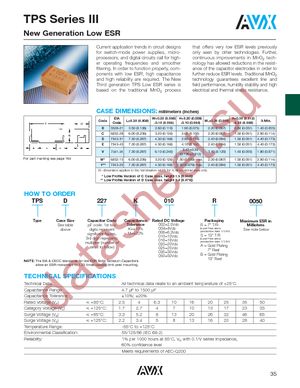 TPSD227M010R0050 datasheet  