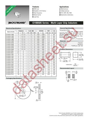 CI100505-1N5D datasheet  