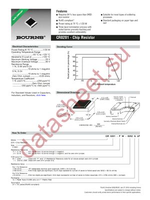 CR0201-FW-3302GLF datasheet  