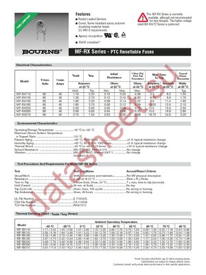 MF-RX375 datasheet  