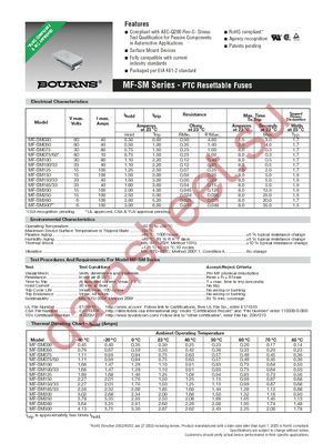 MF-SM030-2-006 datasheet  