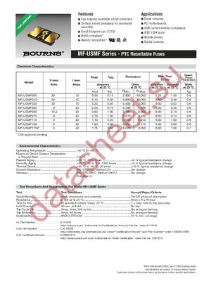 MF-USMF075-2 datasheet  