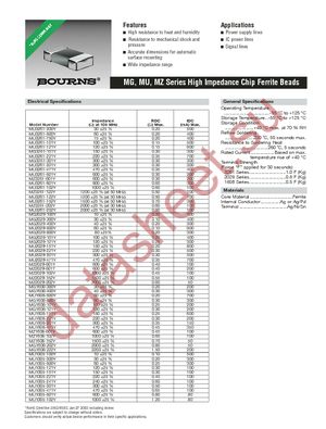 MU1608-301Y datasheet  