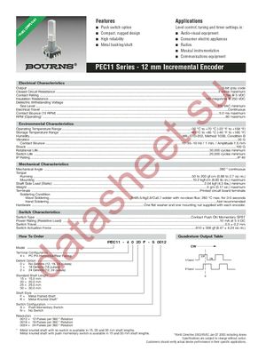 PEC11-4020K-S0024 datasheet  