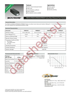 PWR1913WR150J datasheet  