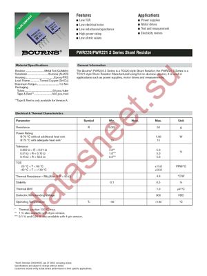 PWR220-2SBR050J datasheet  