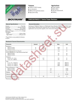 PWR221-2FB33R00F datasheet  