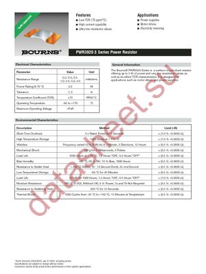 PWR3920-2SBR0002FE datasheet  