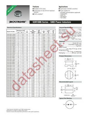 SDR1006-100ML datasheet  