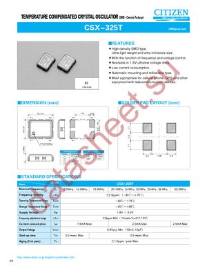 CSX325T-33.600M2-UT10 datasheet  