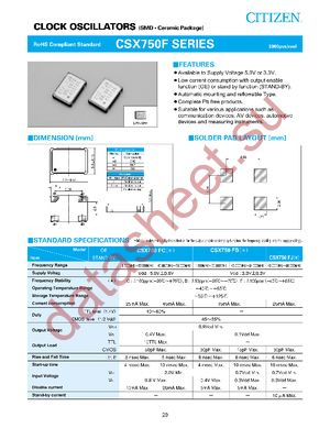 CSX750FCC-32.000M-UT datasheet  