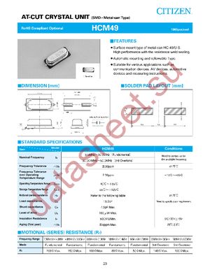 HCM49-16.000MABJ-UT datasheet  