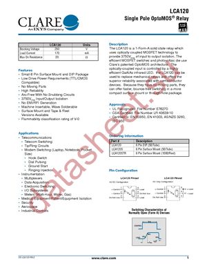 LCA120S datasheet  