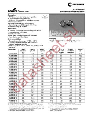 DR1050-100-R datasheet  