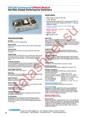 GPC200D datasheet  