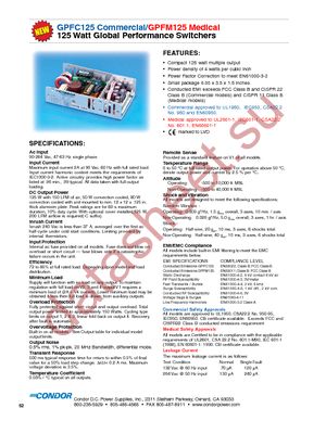 GPFM125C datasheet  