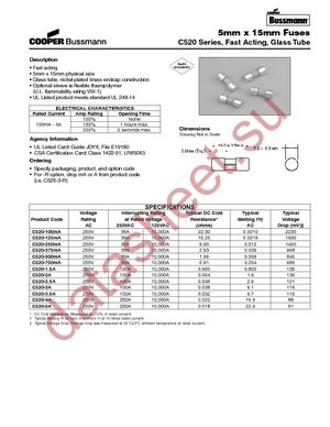 BK/C520-125MA datasheet  