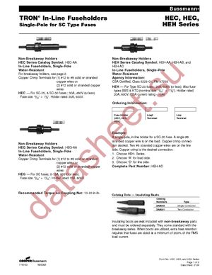 HEG-AA datasheet  