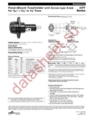 HPF-FF datasheet  