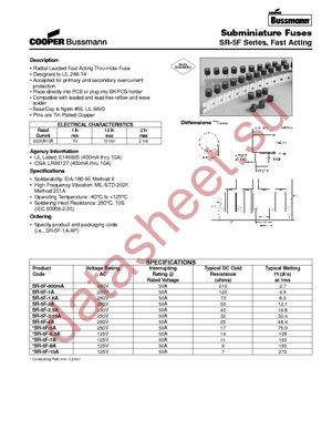 SR-5F-500MA-BK datasheet  