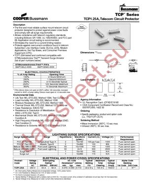 TR2/TCP1.25-R datasheet  