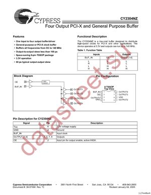 CY2304NZZXC-1T datasheet  