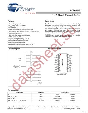 CY2CC810OXI-1T datasheet  