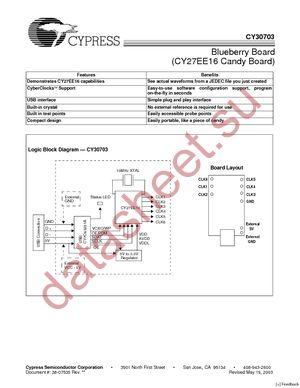 CY30703 datasheet  