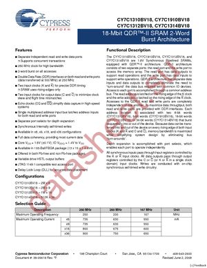 CY7C1318BV18-278BZC datasheet  