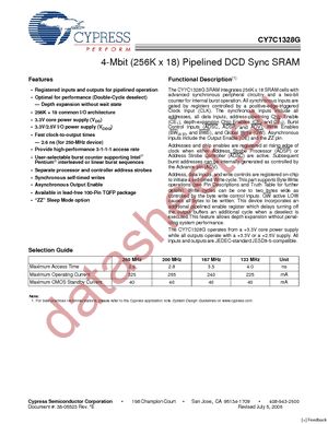 CY7C1328G-133AXIT datasheet  