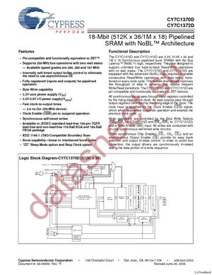 CY7C1370D-167AXCT datasheet  