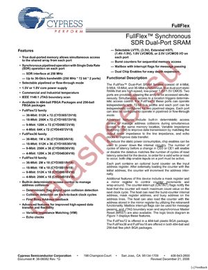 CYD18S18V18-200BBXI datasheet  