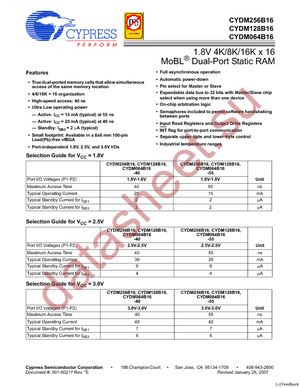 CYDM128B16-40BVXI datasheet  