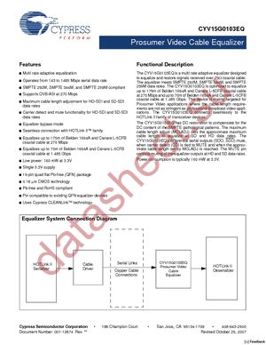 CYV15G0103EQ-LXC datasheet  