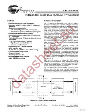 CYV15G0203TB-BGC datasheet  